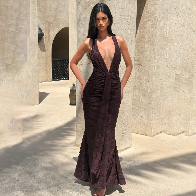 Abito da donna sexy con scollo - Linen Dress Wrap recensione e prezzo